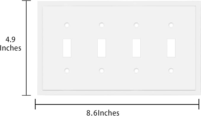 Modern Edge Decorative Wall Plate Switch Plate Outlet Cover, Durable Solid Zinc - Image 3