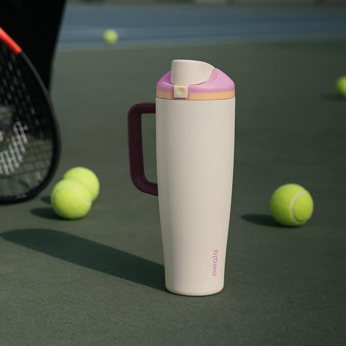 Owala FreeSip Tumbler Stainless Steel Water Bottle 40 oz Dreamy Field | - Image 7