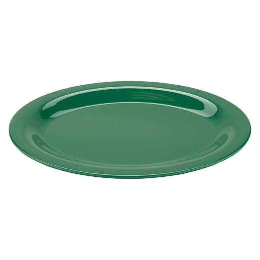 GET 12" x 9" Green Oval Melamine Dinner Plate | Dishwasher safe, Shatterproof by Unknown