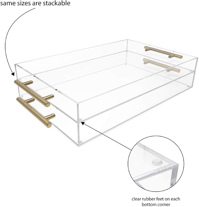 Isaac Jacobs 11x17 Clear Acrylic Serving Tray - Image 5
