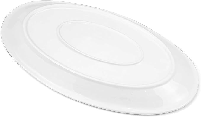 Yesland 2 Pack 16" Porcelain Large Oval Serving Plates, Appetizers - Image 3