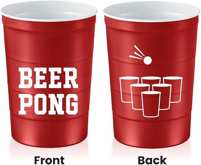 Steel Chill Cups 16 oz. Durable & Reusable Party Cups, Beer Pong, 100% - Image 2