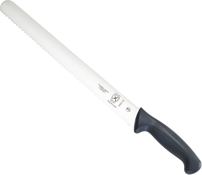 Mercer Culinary M23112 Millennia Black Handle, 12-Inch Wavy Edge by MercerCulinary
