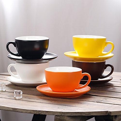 Coffeezone Double Espresso Coffee Cup and Saucer, Small Cappuccino and - Image 4
