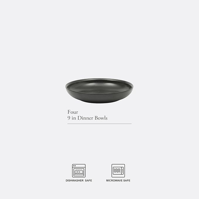 Gibson Elite Beckett 4-Piece Multi-Color 9 Inch Dinner Plate Bowl Set – - Image 2
