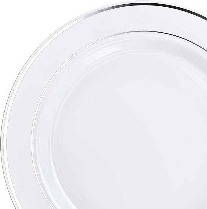 " OCCASIONS " 40 Piece Plates Pack, Heavyweight Disposable Wedding Party - Image 2