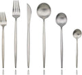 JASHII Luxury Flatware, 6-pieces Elegant Cute 18/10 Stainless Steel Silverware by JASHII