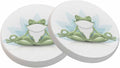 oFloral Funny Frog Coasters for Drinks Meditation Lotus Seat Cute Animal Cups by oFloral