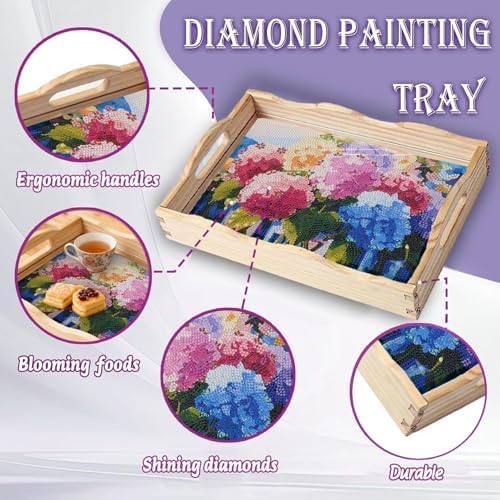 EWJRNSF Diamond Art Kits for Adults Wooden Serving Trays - Image 5