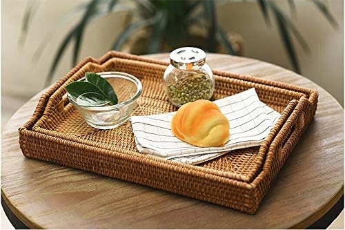 Hand-Woven Rattan Rectangular Serving Tray - Image 5