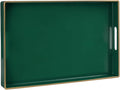 Dark Green Decorative Tray for Ottoman, Serving Tray by MAONAME