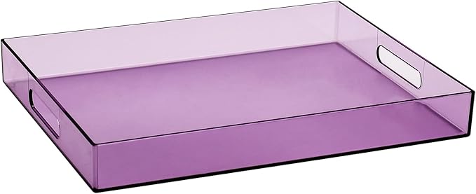 Sooyee Violet Clear Acrylic Serving Tray by Sooyee