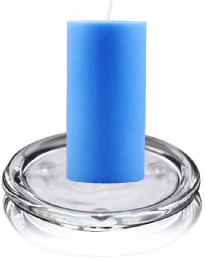 4 Pack Glass Candle Holder 4" Clear Beautiful Transparent Round Candle Plate… - Image 3