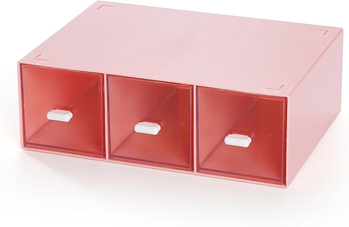 Desk Organizer 3 Drawers, Stackable Makeup Organizer, Small Toolbox | 1 Teir by OSteedWares