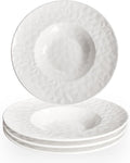 Porcelain Soup Bowls soup Plate Pasta Bowl Set of 4 Shallow Bowl Plates by LIUWYHCF