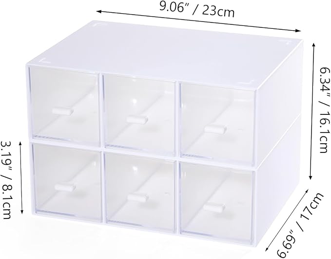 Desktop Organizer With 6 Drawers, Pencil Box, Stationary Organizer | 2 Tiers - Image 8