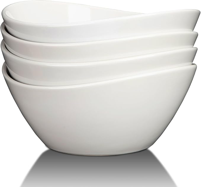 GarveeHome 8 in Ceramic Deep Soup Bowls & Salad Bowls - 42 oz Large Bowls Set by GarveeHome
