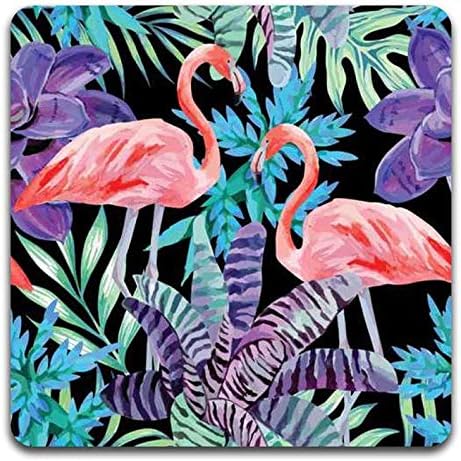 Tropical Flamingo Square Coaster Set - Image 5