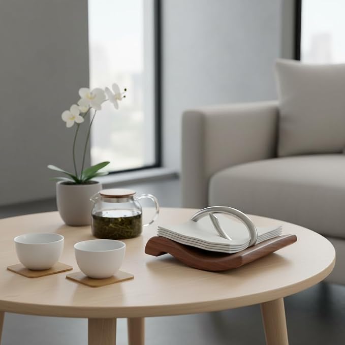 nambe Breeze Napkin Holder | Tabletop Napkin Tray - Image 7