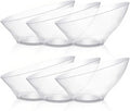 BESTVIP 54 Oz Clear Plastic Angled Serving Bowls, 12 Pack | Disposable Bowls by Bestvip