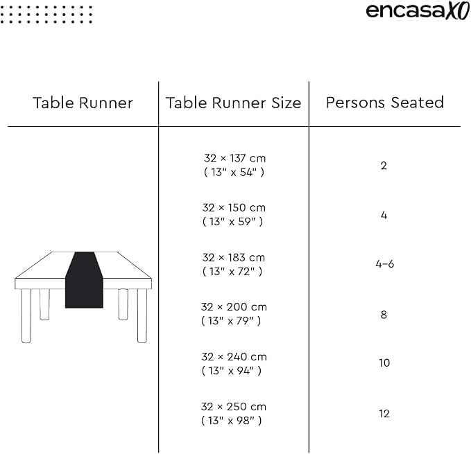 Encasa XO Dining Table Runner 13"x59" | Yarn Dyed Fine Ribbed Cotton | Solid - Image 7