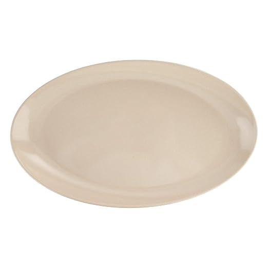 G.E.T. OP-1710-MA Heavy-Duty Shatterproof Plastic Oval Melamine Serving Platter - Image 2