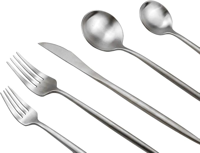 JASHII Luxury Flatware, 24-pieces Elegant Cute 18/10 Stainless Steel Silverware - Image 2