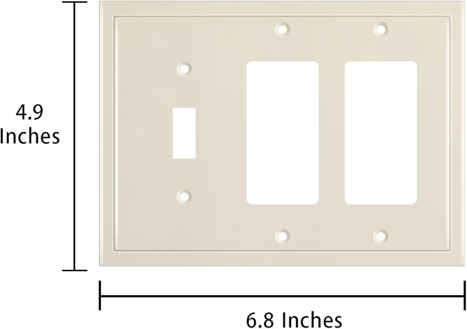 Modern Edge Decorative Wall Plate Switch Plate Outlet Cover, Durable Solid Zinc - Image 3