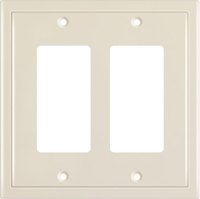 Modern Edge Decorative Wall Plate Switch Plate Outlet Cover, Durable Solid Zinc by HenneBery