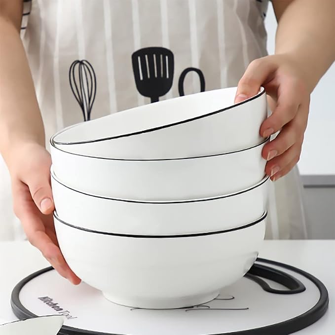 Hesen 60 oz Large Soup Bowl, Pho Bowls, Large Ramen Bowl Set of 3, 8 in Off - Image 7