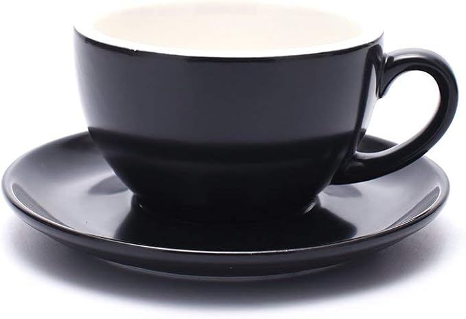 Coffeezone Ceramic Cup and Saucer Cappuccino Latte Art and Manual Brew Coffee by Coffeezone