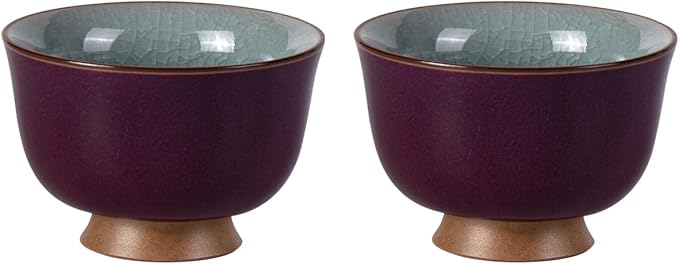 KAMMAK Japanese Tea Cups, 3 Oz Small Handmade Ceramic Teacups, Loose Leaf and by KAMMAK