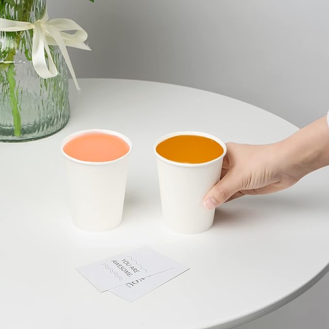 RACETOP 8 oz Disposable Paper Coffee Cups, 1000 Pack | Leak-proof Paper - Image 4