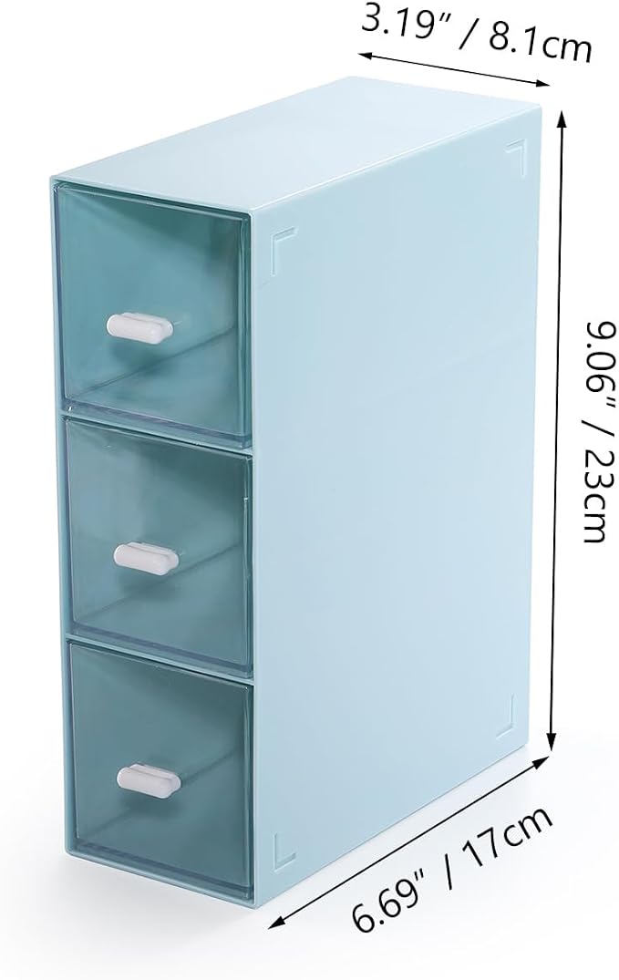 Desk Organizer 3 Drawers, Stackable Makeup Organizer, Small Toolbox | 1 Teir - Image 3