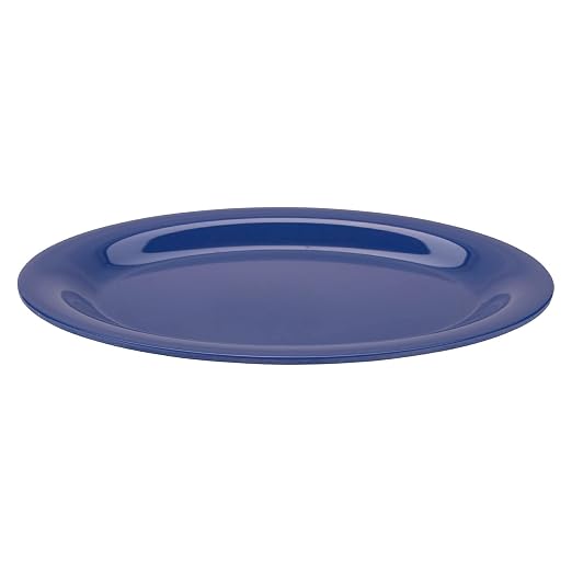 GET OP-120-PB Melamine Oval Serving Platter / Dinner Plate, Peacock Blue | - Image 3