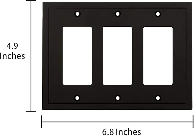 Modern Edge Decorative Wall Plate Switch Plate Outlet Cover, Durable Solid Zinc - Image 3