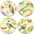 Bird and Butterfly Round Coaster Set by QJ+CMJ
