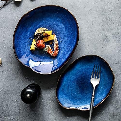 Nordic Ceramic Household Pottery Irregular Salad Platter Klin Glaze Dinner - Image 6