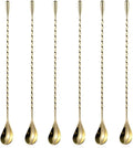 6 Pcs 12 Inch Bar Mixing Spoon Cocktail Spoon Stainless Steel Bar Long Spoon by SZLFSX