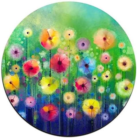 Watercolor FlowersRound Coaster Set - Image 5