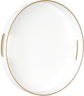 Gifturbo White Round Serving Tray, Decorative Serving Trays by Gifturbo