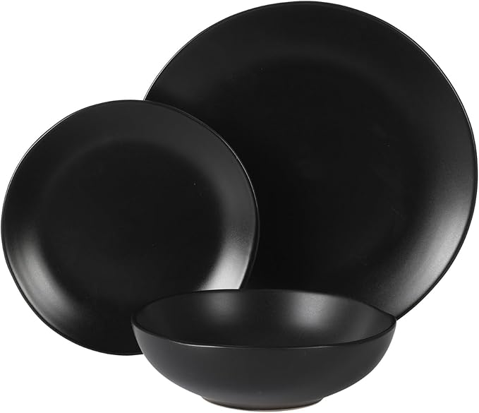 Gibson Home Bethel 18 Piece Plates and Bowls Ceramic Stoneware Organic Shape - Image 5