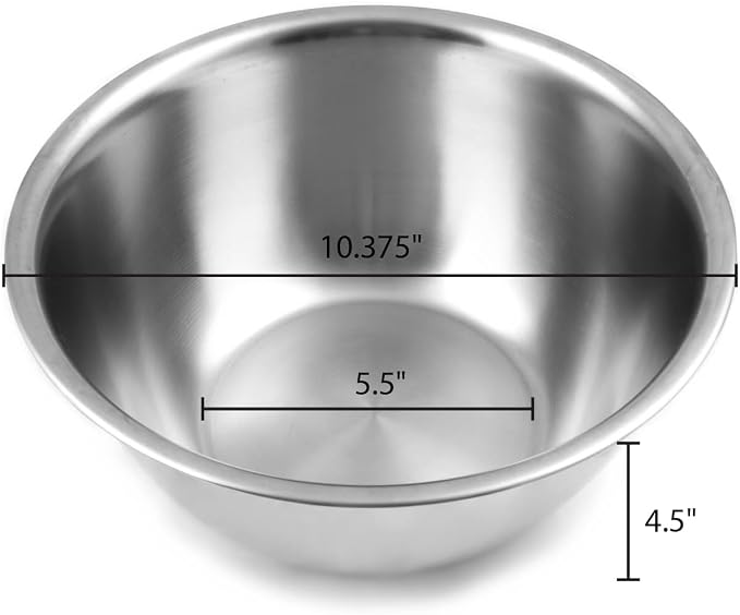 Fox Run Stainless Steel Mixing Bowl, 6.25 & 10.75 Quart Mixing Bowl Set | - Image 6
