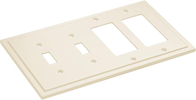 Modern Edge Decorative Wall Plate Switch Plate Outlet Cover, Durable Solid Zinc - Image 2