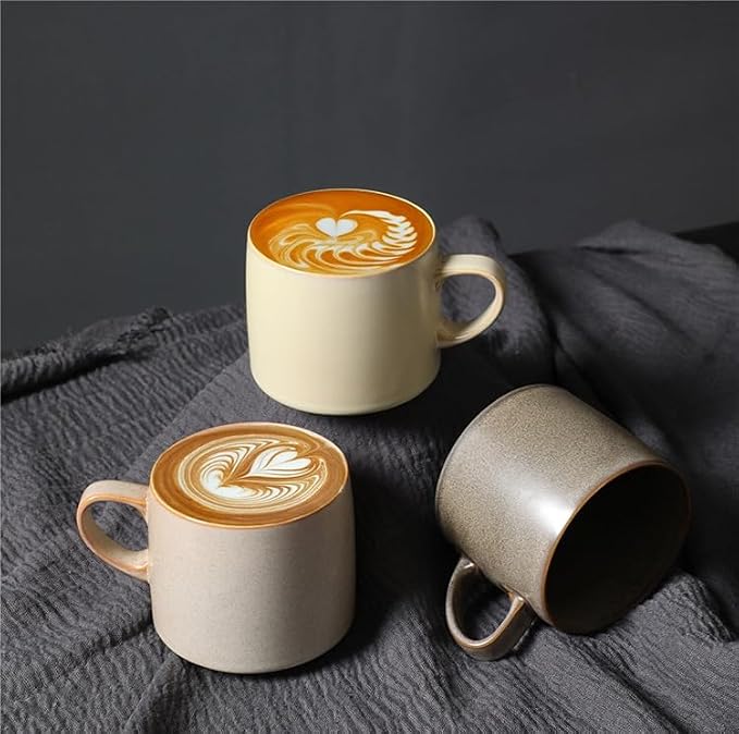 12oz Japanese Style Minimalistic Asian Rustic Reactive Glaze Ceramic Pottery - Image 3