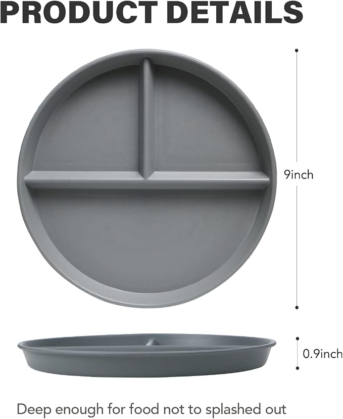 9 Inch Unbreakable Divided Plates - Image 2