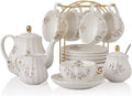 Porcelain Tea Sets British Royal Series, 8 OZ Cups & Saucer Service by Sweejarco1949