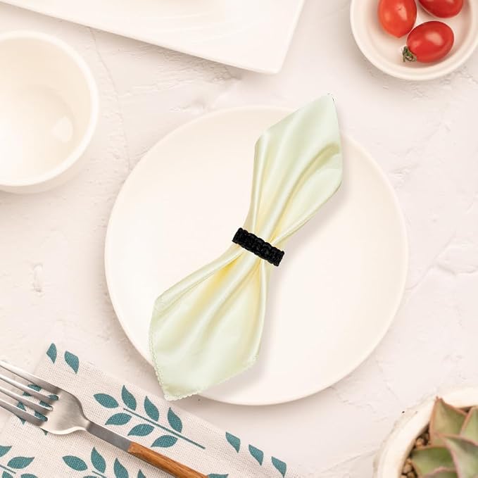 Meplait Napkin Rings Set of 6, Boho Napkins Holders Ring - Image 4