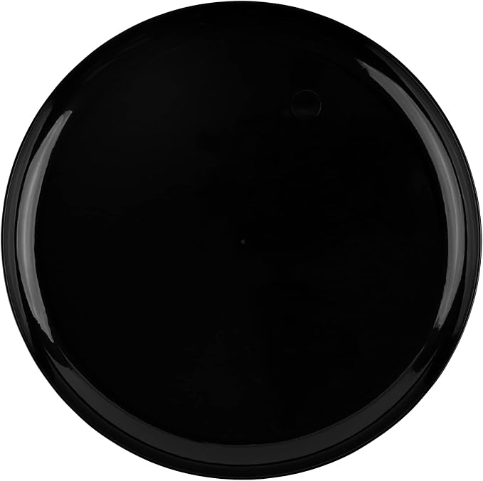PLASTICPRO [30 Pack 6.3 Plastic Party Plates Black Edge Collection Premium - Image 3