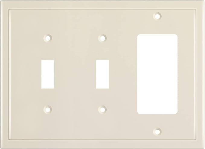 Modern Edge Decorative Wall Plate Switch Plate Outlet Cover, Durable Solid Zinc by HenneBery